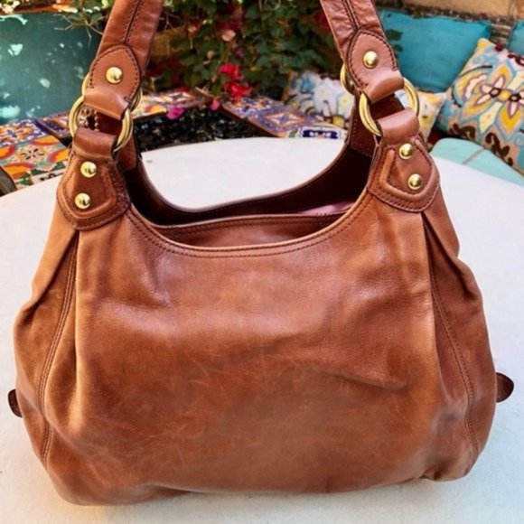 COPY - COPY - Coach Madison Maggie 3 compartment Brown Tan Large Hobo Bag - Picture 6 of 13